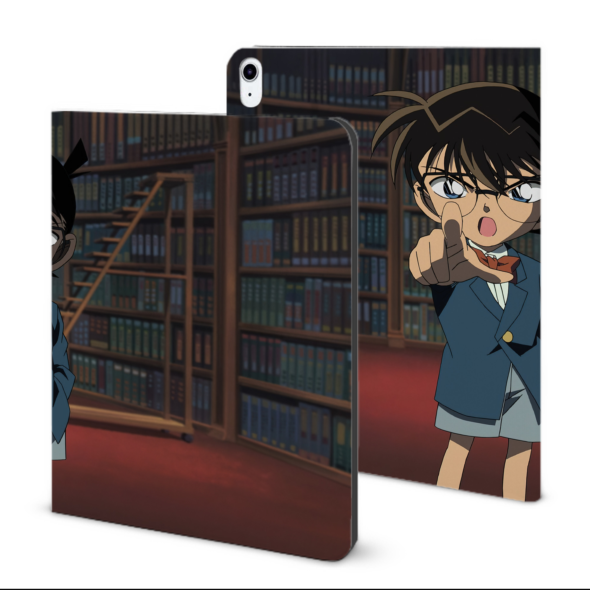（画像用） 名探偵コナン Detective Conan IPad ケース ブック型 PUレザー TPU 耐衝撃 軽量 薄型 ペン収納なし 全面保護 IPad 各モデル対応